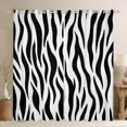 thumbnail image 1 of Homewish Geometric Waves Lines Curtains Pack of 2 (42x84 Each),Zebra Pattern Stripes Curtains Blackout,White Black Bedroom Curtains For Boys Kids,Ultra Soft Home Decor, 1 of 6