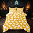 thumbnail image 1 of Homewish Ghost Silhouette Full Size Comforter Sets for Gifts, Vibrant Orange Cute Skull Bedding Comforter Set, Halloween Reversible, 3-Piece, 1 Comforter and 2 Pillowcases, 1 of 6