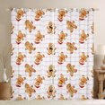 thumbnail image 1 of Homewish Gingerbread Man Blackout Curtains Set of 2 (52x84 Each) for Teens Boys Girls,Merry Christmas Window Curtains,Geometric Stripes Curtains and Drapes,Breathable Home Decor, 1 of 6