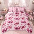 thumbnail image 1 of Homewish Girl Lovely Bowtie Queen Comforter Set,Cartoon Ribbon Bow Bedding Sets,Princess Pink Bedding Comforter Set For Kids,Ultra Soft Home Decor Reversible,3 Pieces, 1 of 8