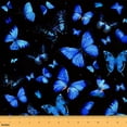 thumbnail image 1 of Homewish Girls Blue Butterfly Fabric by the Yard 1 Yard, Romantic Animal Room Decor Fabric by the Yard, Kawaii Princess Style Sewing Fabric, Lightweight Room Decor, 1 of 6