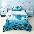 thumbnail image 1 of Homewish Girls Butterfly Twin Comforter Sets, Sequin Cheetah Print Bedding Set, Polka Dots Reversible, 2-Piece 1 Comforter and 1 Pillowcase, 1 of 6