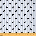 thumbnail image 1 of Homewish Girly Black Bow-tie Fabric by the Yard 2 Yards for Teen, Kawaii Cartoon Princess Sewing Fabric, Cute Blue Ribbon Fabric for Sewing, Lightweight Room Decor, 1 of 6