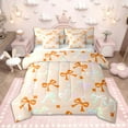 thumbnail image 1 of Homewish Girly Bow Bedding Comforter Set 7-Piece for Kids, Kawaii Bowtie Bowknot King Bedding Sets, Princess Ribbon Bed Sheets, Super Cozy Room Decor, 1 of 8