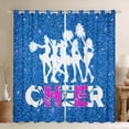 thumbnail image 1 of Homewish Girly Dreamy Dance Black Out Curtains,Bling Blue Glitter Curtains Pack of 2 (42x63 Each),Cheer Team Bedroom Curtains,Super Cozy Room Decor, 1 of 6