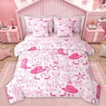 thumbnail image 1 of Homewish Girly Pink Boot Hat Twin Bedding Sets 7-Piece, Tribal Sheep Skeleton Bedding Comforter Set, Rustic Farmhouse Reversible Sheet Sets, Breathable Home Decor, 1 of 8