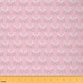 thumbnail image 1 of Homewish Girly Pink Bow-tie Fabric by the Yard 1 Yard for Teen, Kawaii Cartoon Princess Room Decor Fabric by the Yard, Polkadot Bowknot Sewing Fabric, Luxury Bedroom Decor, 1 of 6