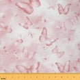 thumbnail image 1 of Homewish Girly Pink Butterfly Fabric by the Yard 1 Yard for Girls, Kawaii Cherry Blossoms Room Decor Fabric by the Yard, Cute Cartoon Sewing Fabric, Breathable Home Decor, 1 of 6
