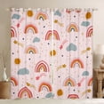 thumbnail image 1 of Homewish Girly Pink Cartoon Curtains Pack of 2 (42x84 Each), Kawaii Rainbow Cloud Curtains Blackout, Mystic Astrology Stars Bedroom Curtains, Living Room Curtains Decor, 1 of 5