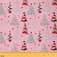 thumbnail image 1 of Homewish Girly Pink Cartoon Fabric by the Yard 2 Yards, Kawaii Christmas Tree Stars Sewing Fabric, Teens Boys Girls Kids Fabric for Sewing, Lightweight Room Decor, 1 of 6