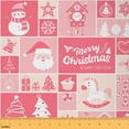 thumbnail image 1 of Homewish Girly Pink Christmas Fabric by the Yard 1 Yard, Cartoon Unicorn Snowman Room Decor Fabric by the Yard, Teens Girls Kids Child Sewing Fabric, Lightweight Room Decor, 1 of 6