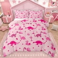 thumbnail image 1 of Homewish Girly Pink Dinosaur Bedding Comforter Set, Cute Cartoon Animal Twin Comforter Sets, Teens Kids Boys Girls Reversible Bedding Set, Breathable Home Decor, 2-Piece, 1 of 8