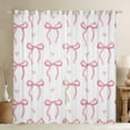 thumbnail image 1 of Homewish Girly Pink Ribbon Black Out Curtains for Kid, Fairy Tale Princess Curtains Pack of 2 (42x63 Each), Kawaii Love Heart Bedroom Curtains, Curtains Blackout Home Decor, 1 of 6