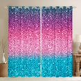 thumbnail image 1 of Homewish Glitter Stars Blackout Curtains Set of 2 (52x84 Each) for Girls, Rainbow Galaxy Curtain, Purple Pink Cyan, 1 of 5