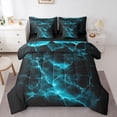 thumbnail image 1 of Homewish Glowing Lightning 7-Piece Twin Bedding,Contemporary Aesthetic Bedding Comforter Set,Black Reversible, 1 of 8