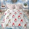 thumbnail image 1 of Homewish Gnome Santa Claus Bedding Comforter Set 7pcs for Kid, Grey Dreamy Winter Snow Queen Bedding Sets, Merry Christmas Reversible Queen Sheet Sets, Ultra Soft Bedroom Decor, 1 of 7