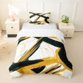thumbnail image 1 of Homewish Gold Black Circle Twin Duvet Cover,Aesthetic Geometric Twin Bedding,Reversible,2 Pieces,1 Duvet Cover and 1 Pillowcase, 1 of 6