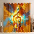 thumbnail image 1 of Homewish Gold Cartoon Melody Black Out Curtains for Kids, Watercolor Artwork Curtains Pack of 2 (42x63 Each), Music Theme Bedroom Curtains, Living Room Curtains Decor, 1 of 6