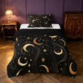 thumbnail image 1 of Homewish Gold Moon Twin Comforter Sets, Starry Sky Bedding Set, Black, Black Reversible 2 Piece, 1 Comforter and 1 Pillowcase, 1 of 6