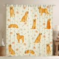 thumbnail image 1 of Homewish Golden Retriever Animal Kitchen Curtains,Dog Paws Bone Black Out Curtains Pack of 2 (42x63 Each),Yellow, 1 of 6