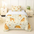 thumbnail image 1 of Homewish Golden Retriever Animal Twin Comforter Sets,Dog Paws Bone Bedding Set,Yellow,Reversible,2-Piece,1 Comforter and 1 Pillowcase, 1 of 7