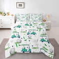 thumbnail image 1 of Homewish Golf Gaming Bedding Comforter Set 2pcs for Kids Teens Adults,Sport Gamer Twin Comforter Sets Microfiber,Green Teal White Breathable Bedding Set,Breathable Home Decor,Reversible, 1 of 8