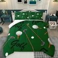 thumbnail image 1 of Homewish Golf Sport Game Full Size Comforter Sets,Golf Club Bedding Comforter Set,Green White Brown Bedding Sets For Boys Kids,Luxury Bedroom Decor Reversible,3pcs, 1 of 9