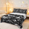 thumbnail image 1 of Homewish Goth Plant Mushrooms Bed Sheets,Botanical Fungi Full Size Sheets,Gray Black,4-Piece,1 Flat Sheet, 1 Fitted Sheet and 2 Pillowcases, 1 of 6