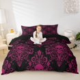 thumbnail image 1 of Homewish Gothic Horror Skull Bedding,Victorian Damask Duvet Cover Full,Halloween Comforter Cover,Black Reversible,3-Piece,1 Duvet Cover and 2 Pillowcases, 1 of 6
