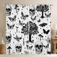 thumbnail image 1 of Homewish Gothic Skeleton Curtains Pack of 2 (42x84 Each),Spooky Skull Curtains Blackout,Boho Butterfly Mushroom Bedroom Curtains For Boys Girls,Luxury Bedroom Decor, 1 of 6