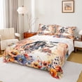 thumbnail image 1 of Homewish Gothic Skeleton Skull Twin Sheet Sets, Romantic Anniversary Twin Fitted Sheet, Watercolor Groovy Floral Flat Sheet, Ultra Soft Bedroom Decor, 3pcs, 1 of 8