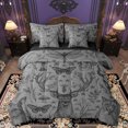thumbnail image 1 of Homewish Gothic Skull 7-Piece Twin Bedding Sets,Cute Deer Fox Bedding Comforter Set,Gray Black Sheet Sets For Adults,Super Cozy Room Decor Reversible, 1 of 8