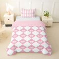 thumbnail image 1 of Homewish Gothic Skull Checkered Twin Duvet Cover,Halloween Themed Twin Bedding,Pink White,Pink Reversible,2pcs,1 Duvet Cover and 1 Pillowcase, 1 of 6