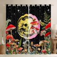 thumbnail image 1 of Homewish Gothic Skull Curtains Pack of 2 (42x84 Each) for Female Men Women,Starry Sky Curtains Blackout,Botanical Red Mushroom Bedroom Curtains,Microfiber Bedroom Decor, 1 of 6