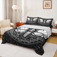 thumbnail image 1 of Homewish Gothic Skull Moth Bed Sheets, Western Bohemian Animal King Sheets, Mystic Astrology Sheet Set, Breathable Home Decor, 4 Pieces, 1 of 7