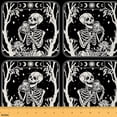 thumbnail image 1 of Homewish Gothic Skull Skeleton Fabric by the Yard 1 Yard,Spooky Halloween Home Decor Fabric by the Yard,Black Beige Sewing Fabric For Boys Girls,Super Cozy Room Decor, 1 of 6