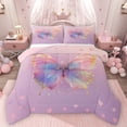thumbnail image 1 of Homewish Gradient Colorful Butterfly Bedding Comforter Set,Flying Animal Twin Comforter Sets,Pink Loves Pattern Bedding Set For Girls Kids,Super Cozy Room Decor Reversible,2-Piece, 1 of 8