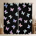 thumbnail image 1 of Homewish Gradient Colorful Butterfly Black Out Curtains,Cartoon Animal Curtains Pack of 2 (42x63 Each),Rainbow Ombre Bedroom Curtains For Girl,Luxury Bedroom Decor, 1 of 6
