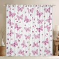 thumbnail image 1 of Homewish Gradient Colorful Butterfly Black Out Curtains,Flying Animal Curtains Pack of 2 (42x63 Each),Pink White Bedroom Curtains For Girls,Microfiber Bedroom Decor, 1 of 6