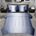 thumbnail image 1 of Homewish Gradient Deepblue White 7pcs Bedding Comforter Set,Stripes Print Queen Bedding Sets,Abstract Geometric Aesthetic Queen Sheet Sets For Kids,Microfiber Bedroom Decor Reversible, 1 of 8