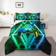 thumbnail image 1 of Homewish Gradient Gamepads 2pcs Bedding Comforter Set For Boys Girls,Abstract Ombre Gamer Twin Comforter Sets,Video Game Breathable Bedding Set,Microfiber Bedroom Decor,Reversible, 1 of 8