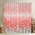 thumbnail image 1 of Homewish Gradient Geometric Striped Black Out Curtains,Dreamy Diamond Curtains Pack of 2 (42x63 Each),Pink Silver Bedroom Curtains For Girl Kids,Breathable Home Decor, 1 of 6