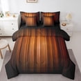 thumbnail image 1 of Homewish Gradient Stripe 7pcs Queen Bedding,Glitter Stars Bedding Comforter Set Queen,Red Brown,Black Reversible, 1 of 8