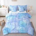 thumbnail image 1 of Homewish Gradient Stripes 7-Piece Bedding Comforter Set For Teens Boys Girls,Ombre Geometric Lines King Bedding Sets,Minimalist Abstract Artwork Ultra Soft Bed Sheets,Luxury Bedroom Decor,Reversible, 1 of 8
