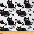 thumbnail image 1 of Homewish Graffiti Cat Fabric by the Yard 2 Yard,Cute Cartoon Kitten Room Decor Fabric by the Yard,White Black Fabric for Sewing For Girls Teens,Breathable Home Decor, 1 of 6