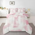 thumbnail image 1 of Homewish Graffiti Geometric Full Size Comforter Sets,Modern Abstract Artistic Bedding Comforter Set,Pink White Bedding Sets For Girl Boys,Luxury Bedroom Decor Reversible,3pcs, 1 of 8
