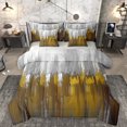 thumbnail image 1 of Homewish Graffiti Geometric Stripe 7 Pieces Bedding Comforter Set,Modern Abstract Artistic Full Bedding Set,Yellow Gray Fitted Sheet Flat Sheet For Kids,Breathable Home Decor Reversible, 1 of 8