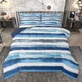 thumbnail image 1 of Homewish Graffiti Geometric Stripe Queen Comforter Set,Modern Abstract Artistic Bedding Sets,Blue White Bedding Comforter Set For Kids,Breathable Home Decor Reversible,3pcs, 1 of 8