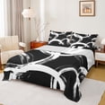 thumbnail image 1 of Homewish Graffiti Stripe Circular Queen Sheet Sets,Abstract Geometric Desgin Flat Sheet,Black White Queen Fitted Sheet For Boys Kids,Breathable Home Decor,4 Pieces, 1 of 7