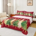 thumbnail image 1 of Homewish Graffiti Xmas Tree Twin Sheet Sets,Merry Christmas Twin Fitted Sheet,Red Green Gold Flat Sheet For Girls Kids,Super Cozy Room Decor,3-Piece, 1 of 7